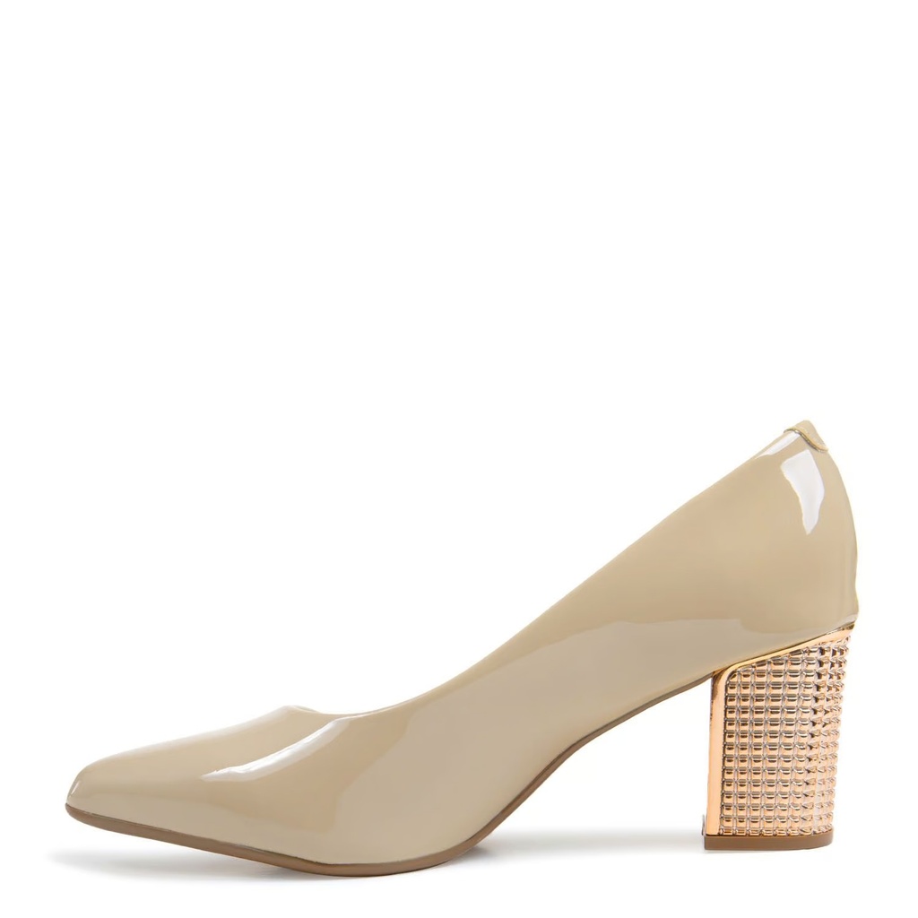 ZAPATO VIZZANO 1290700-1304 VERNIZ BEIGE (TACO METAL)