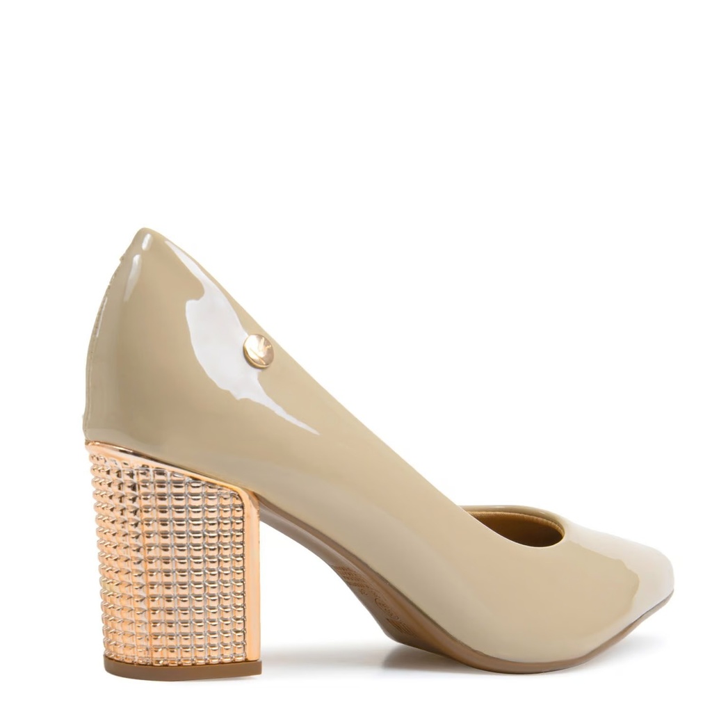 ZAPATO VIZZANO 1290700-1304 VERNIZ BEIGE (TACO METAL)