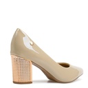 ZAPATO VIZZANO 1290700-1304 VERNIZ BEIGE (TACO METAL)