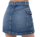 Falda Short SQUEEZE HAYLIE SUPER STONE CARGO TIRO ALTO