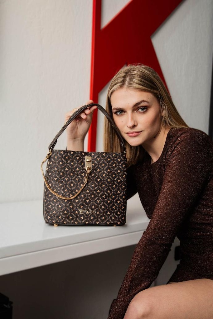 Cartera VIA UNO 10024997 DARK COFFEE