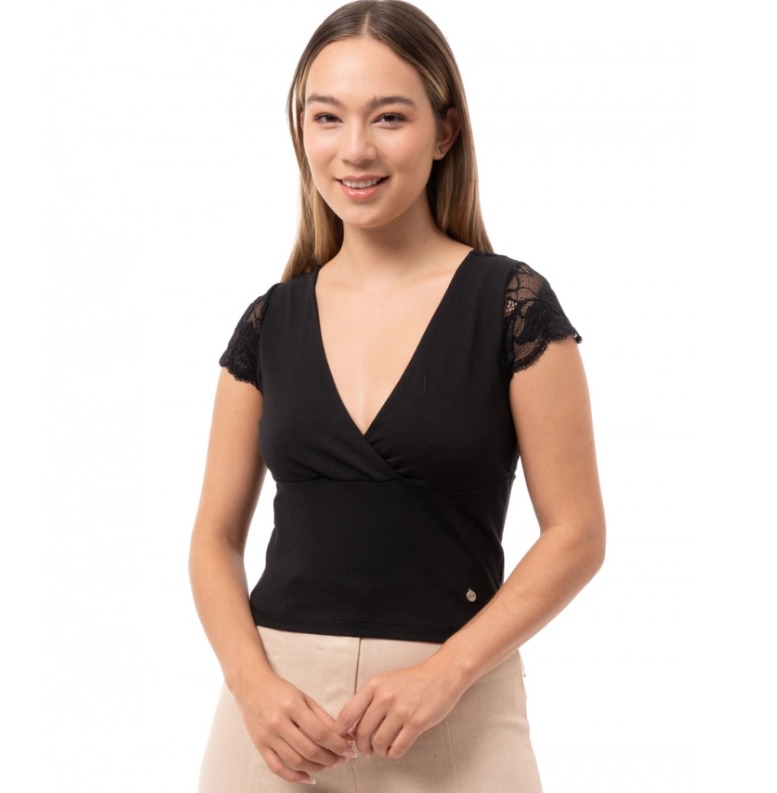 Polo SQUEEZE IVELLE NEGRO M/C