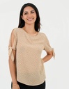 Blusa BRUJHAS 5133 BEIGE M/C