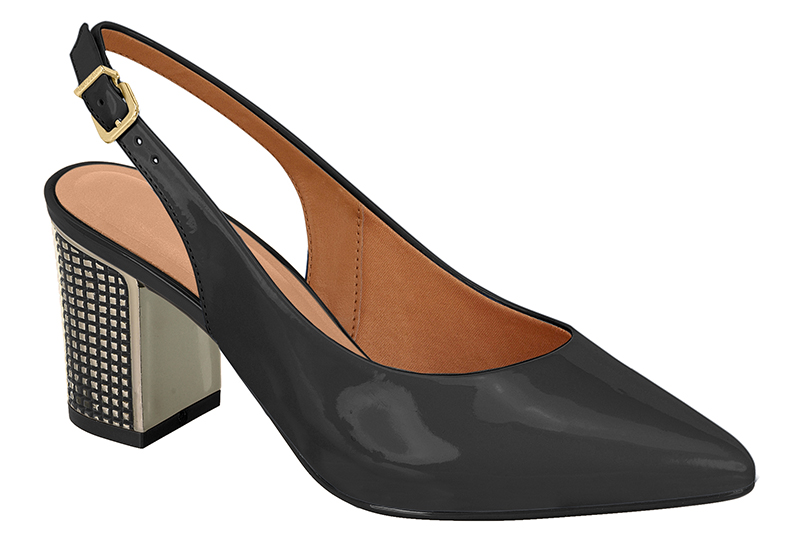 ZAPATO VIZZANO 1290627-2318 VERNIZ NEGRO (TACO METAL)