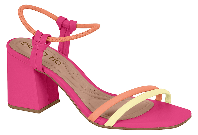 Sandalia BEIRA RIO 8436213-1447 FUCSIA/AMARILLO