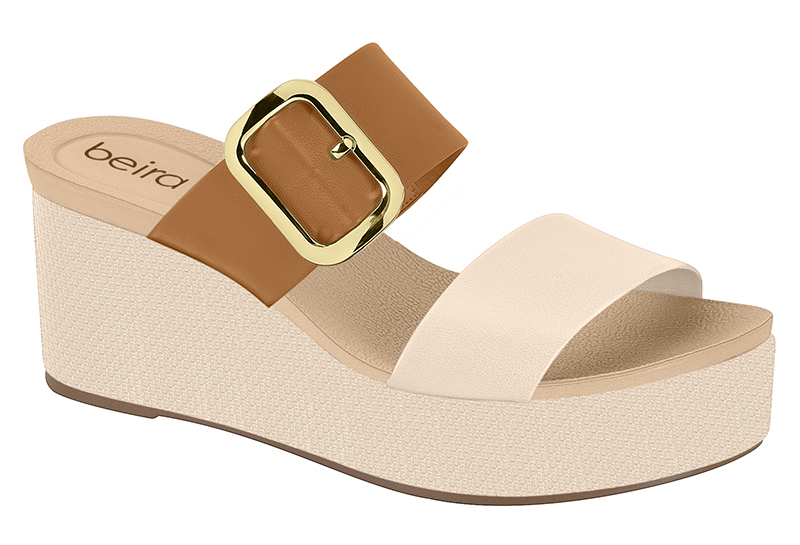 Sandalia BEIRA RIO 8407140-2418 CAMEL/CREMA