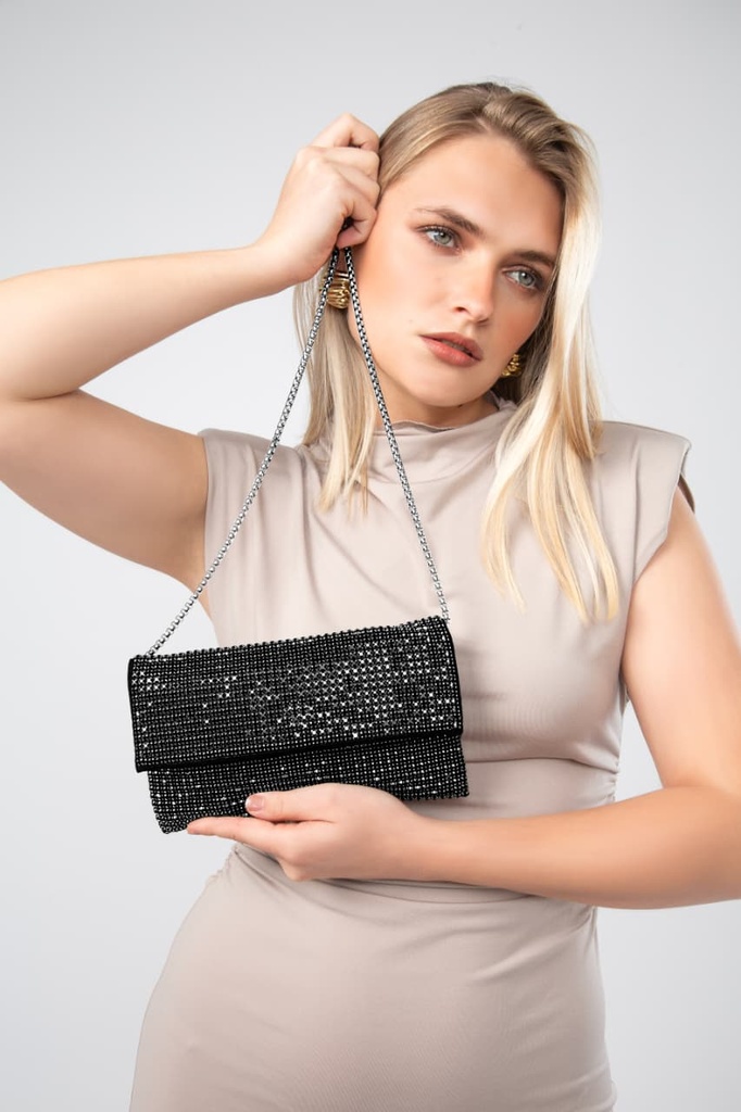 CARTERA DE MANO VIA UNO GDS24256 NEGRO