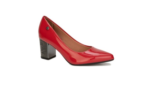 ZAPATO VIZZANO 1290600-1304 VERNIZ ROJO (TACO METAL)