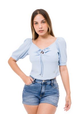 Blusa SQUEEZE VATMIN CELESTE M/C