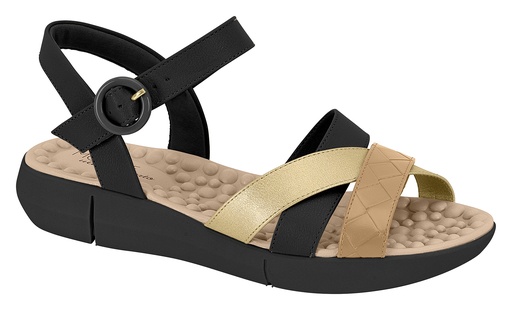 Sandalia MODARE 7142124-1751 NEGRO/DORADO