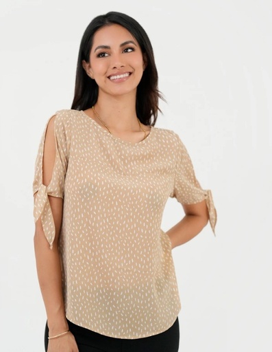Blusa BRUJHAS 5133 BEIGE M/C
