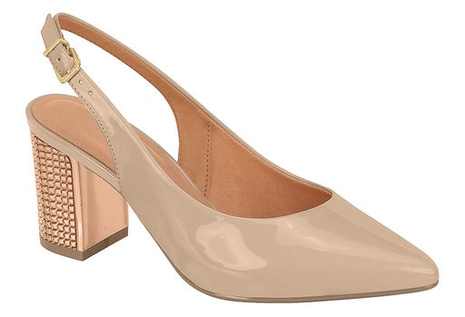 ZAPATO VIZZANO 1290727-2318 VERNIZ BEIGE (TACO METAL)