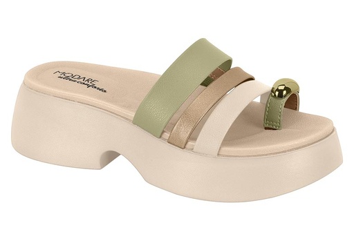 Sandalia MODARE 7210101 251-2570 VERDE/CREMA